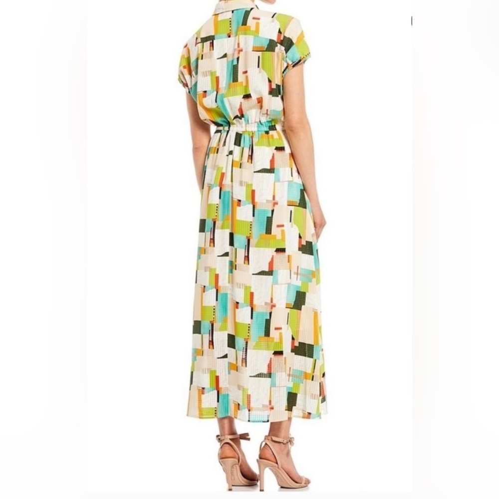 LDT Designer Darcy Patch Print. Buttoned Tie Front Maxi Dress in good condition - Picture 2 of 7